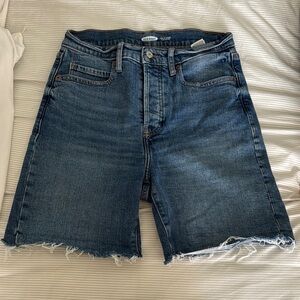 Old Navy Dark Blue Denim Frayed Shorts